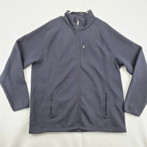 SWISS TECH Jacket Men's Long Sleeve Full Zip High Neck Outdoors Black XL - Picture 2 of 12